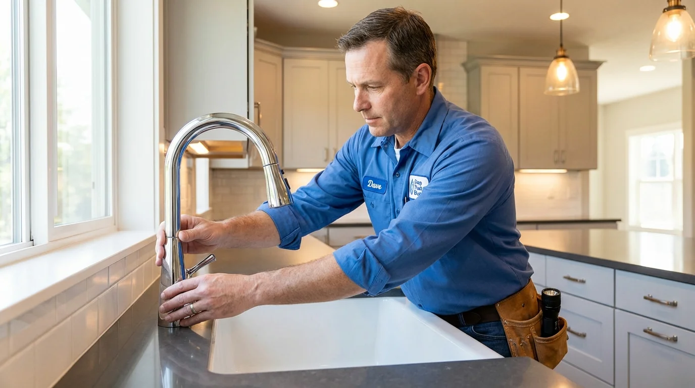 Kitchen faucet installation by Johns Plumbing LLC in Vivian